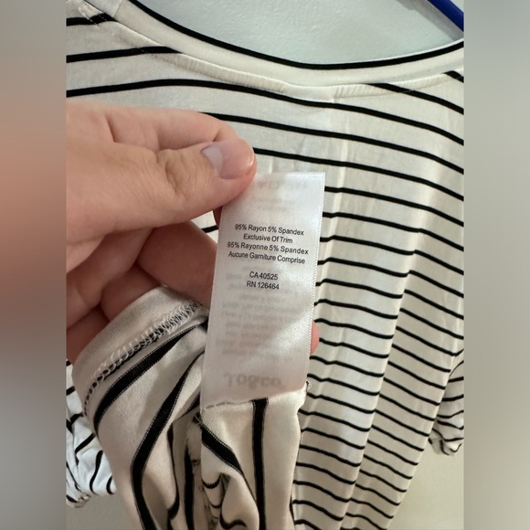 NWT MD J.O. & Co Black and White T-Shirt - Picture 6 of 6